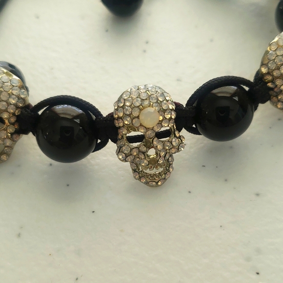 Skull Rhinestone bracelet - Picture 2 of 4